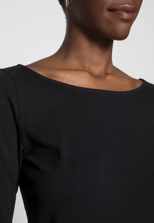 Anna Field nők hosszú ujjú felső fekete RTVD526