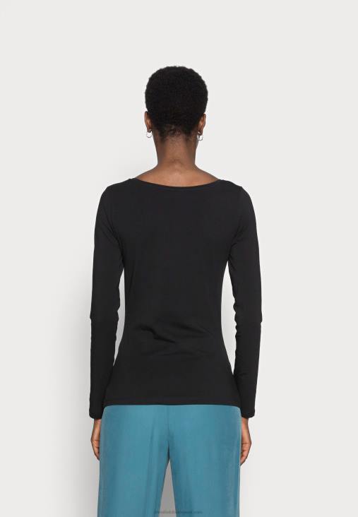 Anna Field nők hosszú ujjú felső fekete RTVD534