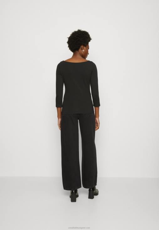 Anna Field nők hosszú ujjú felső fekete RTVD537