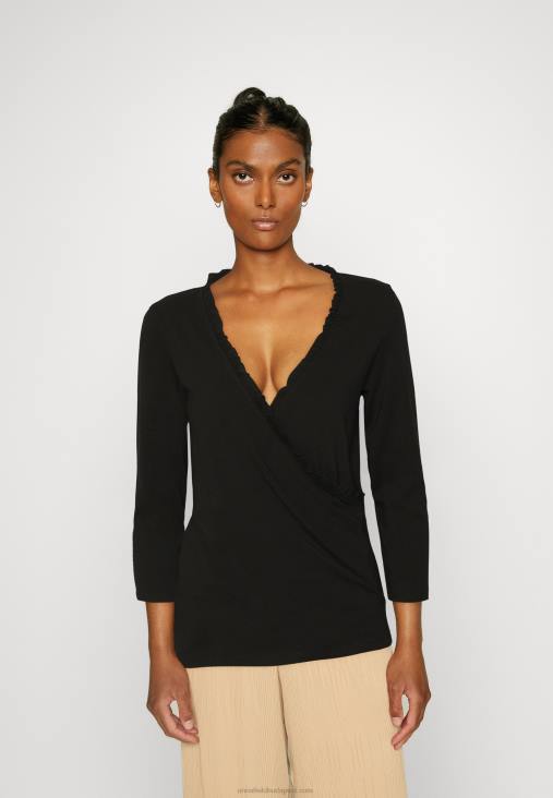 Anna Field nők hosszú ujjú felső fekete RTVD541