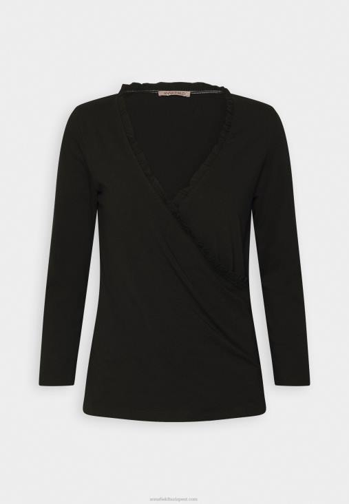 Anna Field nők hosszú ujjú felső fekete RTVD541