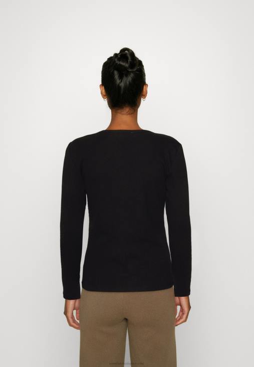 Anna Field nők hosszú ujjú felső fekete RTVD547