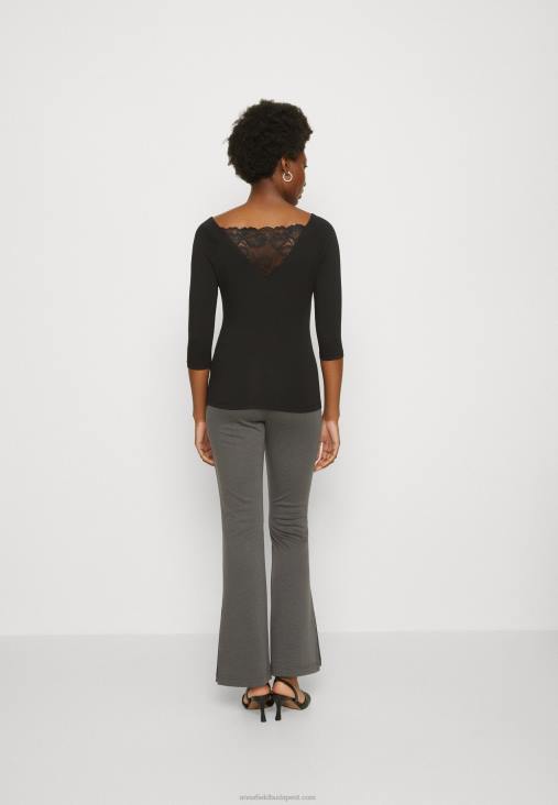 Anna Field nők hosszú ujjú felső fekete RTVD564