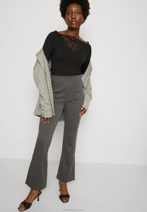 Anna Field nők hosszú ujjú felső fekete RTVD564