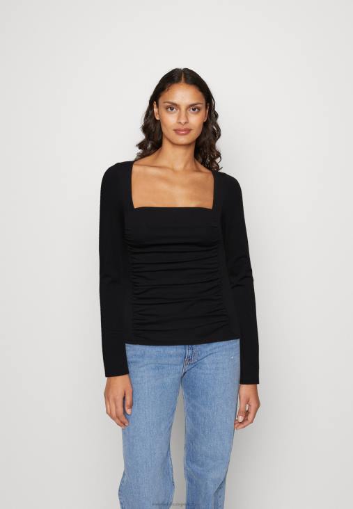 Anna Field nők hosszú ujjú felső fekete RTVD568