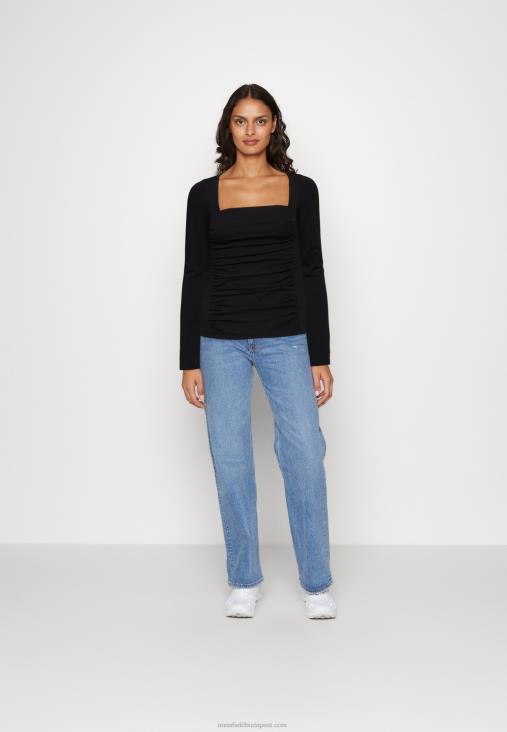 Anna Field nők hosszú ujjú felső fekete RTVD568