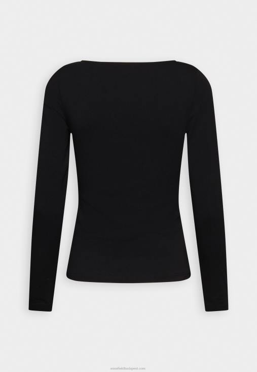 Anna Field nők hosszú ujjú felső fekete RTVD568