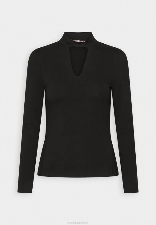 Anna Field nők hosszú ujjú felső fekete RTVD573