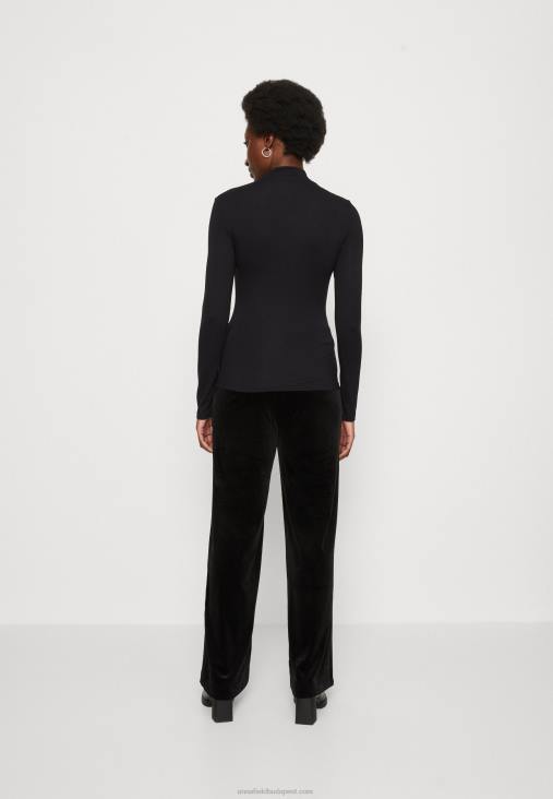 Anna Field nők hosszú ujjú felső fekete RTVD578