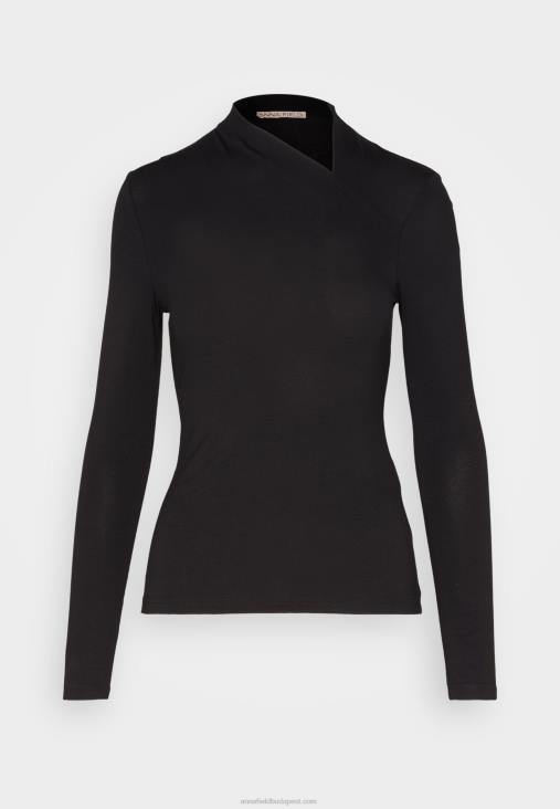 Anna Field nők hosszú ujjú felső fekete RTVD578