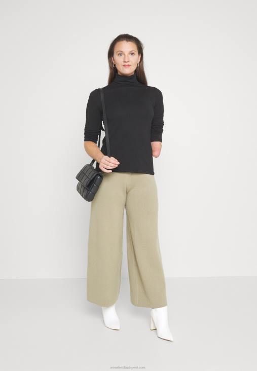 Anna Field nők hosszú ujjú felső fekete RTVD579