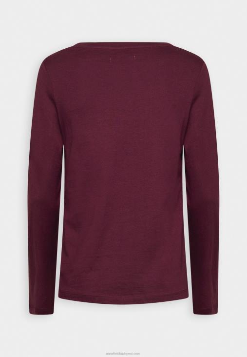 Anna Field nők hosszú ujjú felső sötétvörös RTVD567