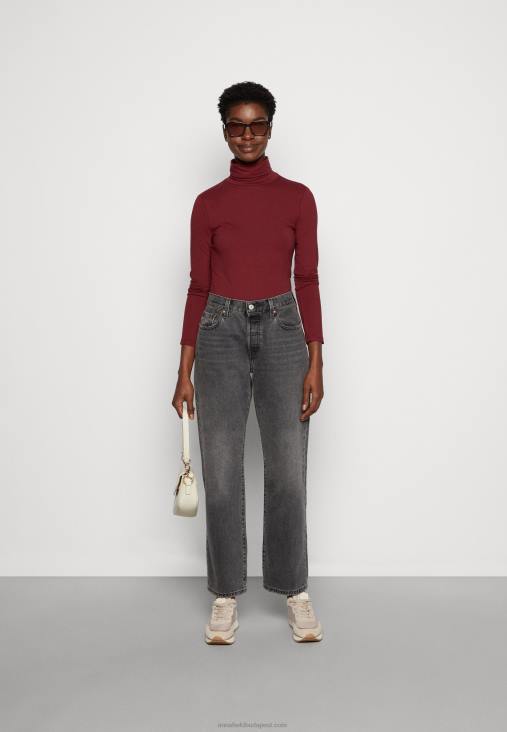 Anna Field nők hosszú ujjú felső sötétvörös RTVD582