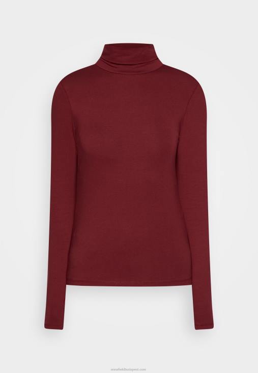 Anna Field nők hosszú ujjú felső sötétvörös RTVD582