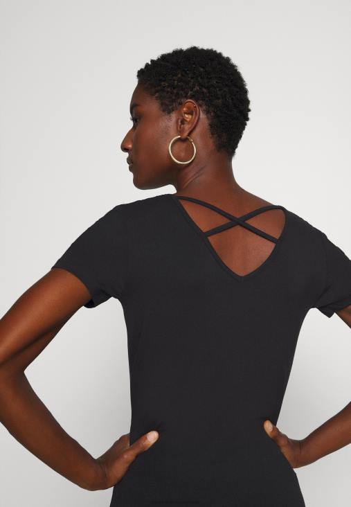 Anna Field nők nyomott póló fekete RTVD249