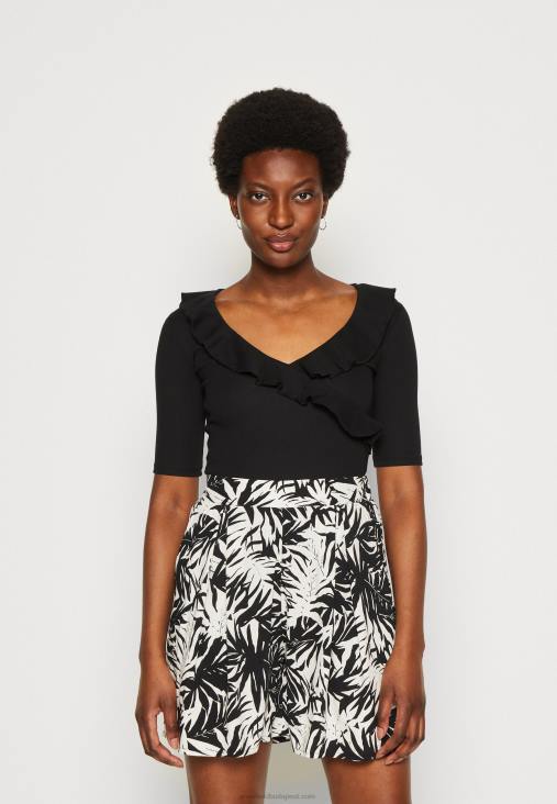 Anna Field nők nyomott póló fekete RTVD268