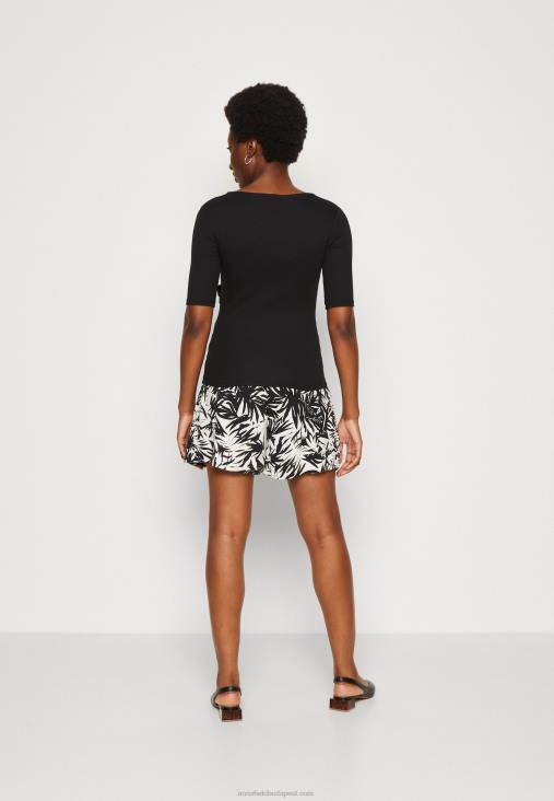 Anna Field nők nyomott póló fekete RTVD268
