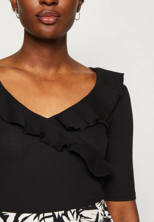 Anna Field nők nyomott póló fekete RTVD268