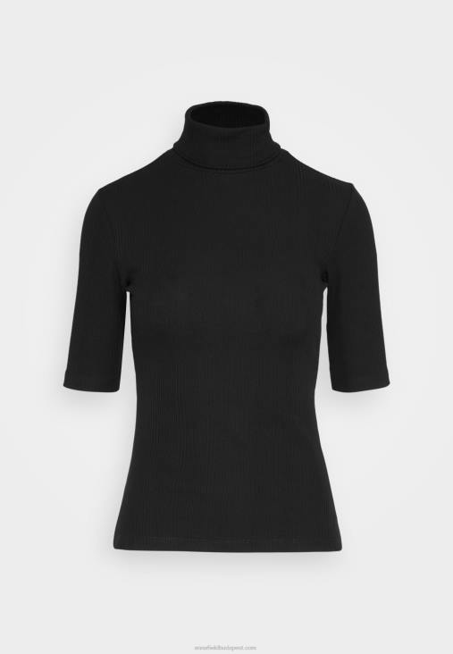 Anna Field nők nyomott póló fekete RTVD291