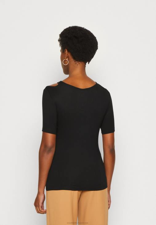 Anna Field nők nyomott póló fekete RTVD307