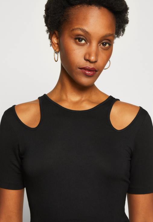 Anna Field nők nyomott póló fekete RTVD307