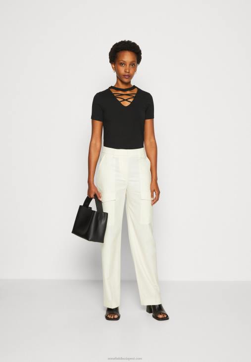 Anna Field nők nyomott póló fekete RTVD325