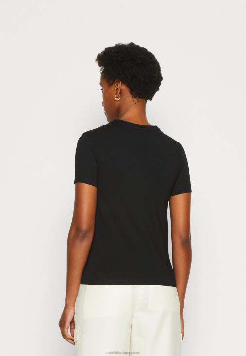 Anna Field nők nyomott póló fekete RTVD325