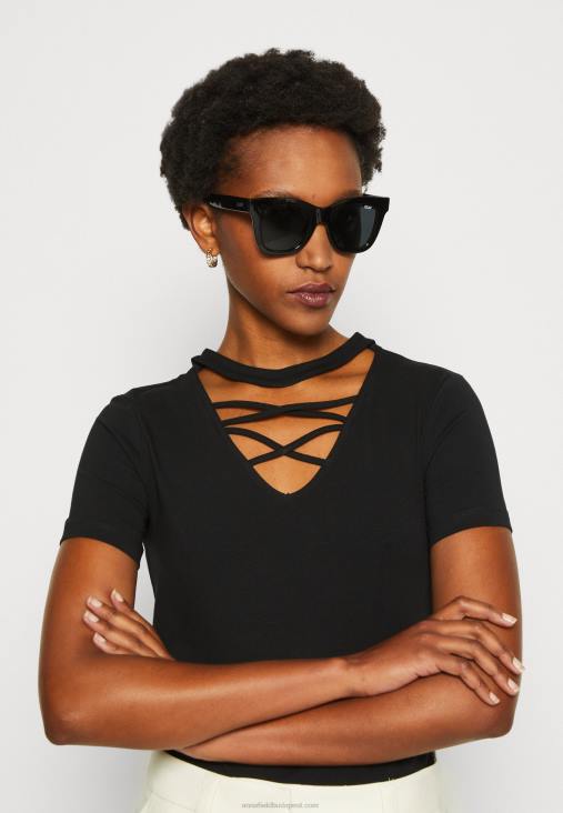 Anna Field nők nyomott póló fekete RTVD325