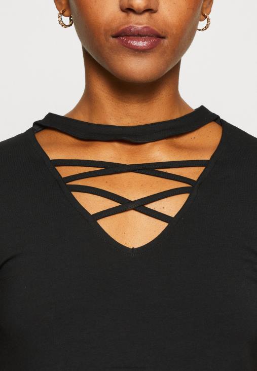 Anna Field nők nyomott póló fekete RTVD325