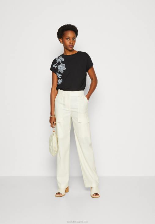 Anna Field nők nyomott póló fekete RTVD331