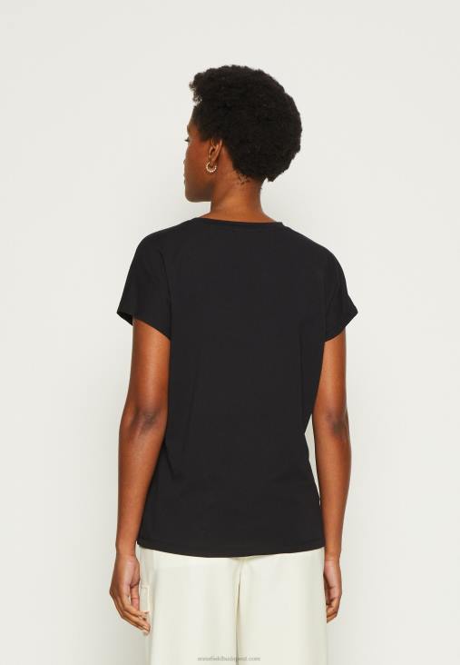 Anna Field nők nyomott póló fekete RTVD331