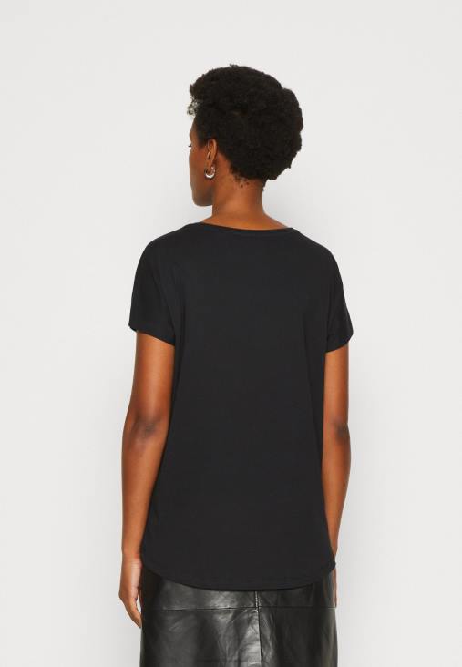 Anna Field nők nyomott póló fekete RTVD332