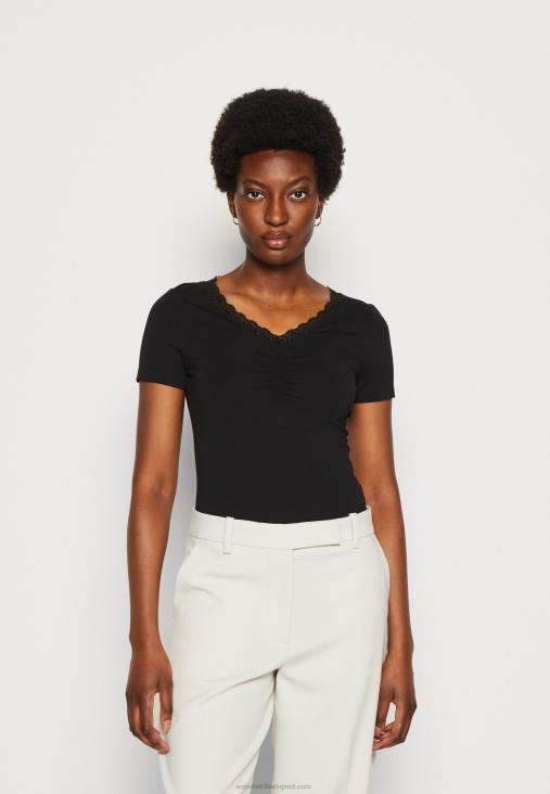 Anna Field nők nyomott póló fekete RTVD353