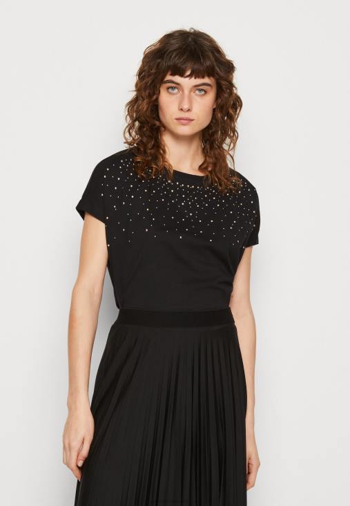 Anna Field nők nyomott póló fekete RTVD358