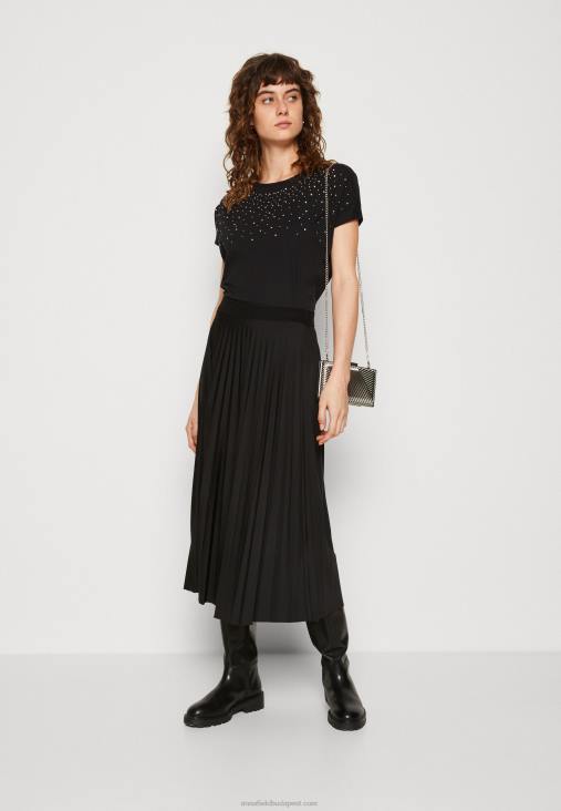 Anna Field nők nyomott póló fekete RTVD358