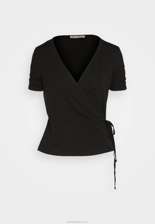 Anna Field nők nyomott póló fekete RTVD361