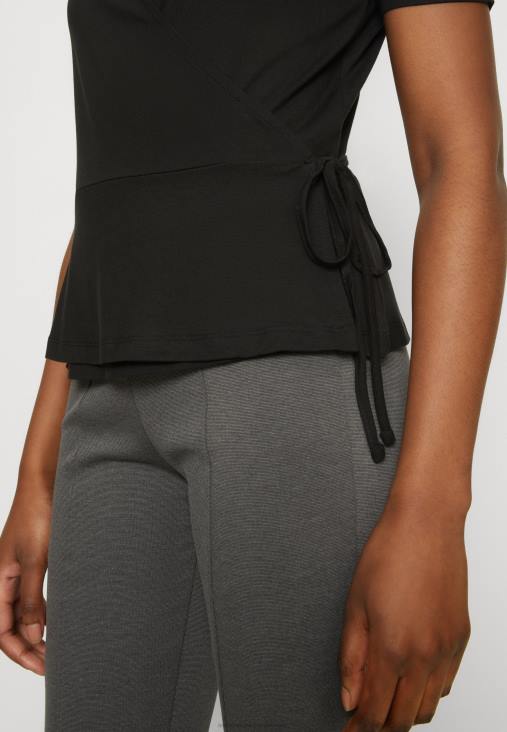 Anna Field nők nyomott póló fekete RTVD361