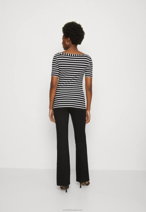 Anna Field nők nyomott póló fekete/fehér RTVD298