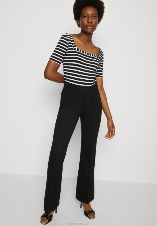 Anna Field nők nyomott póló fekete/fehér RTVD298