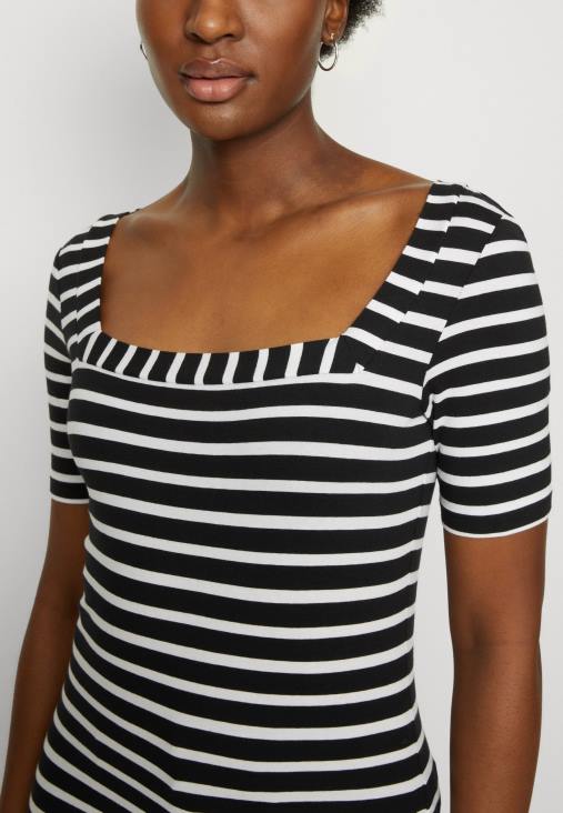 Anna Field nők nyomott póló fekete/fehér RTVD298