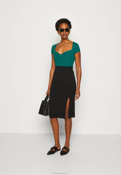 Anna Field nők nyomott póló sötétzöld RTVD240