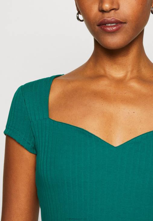 Anna Field nők nyomott póló sötétzöld RTVD240