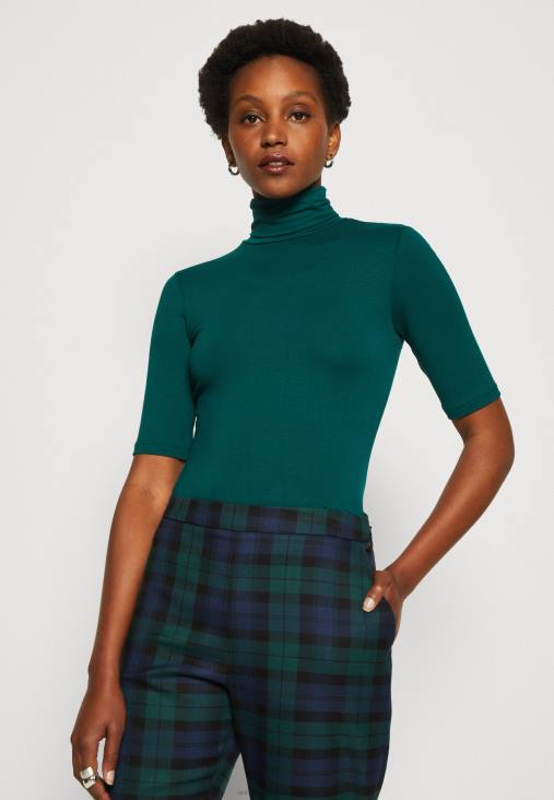 Anna Field nők nyomott póló sötétzöld RTVD286