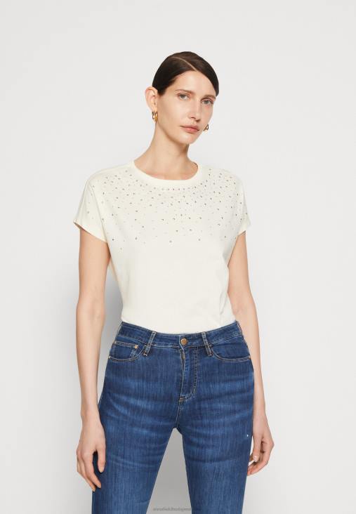 Anna Field nők nyomott póló törtfehér RTVD369