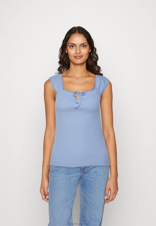 Anna Field nők nyomott póló világoskék RTVD278