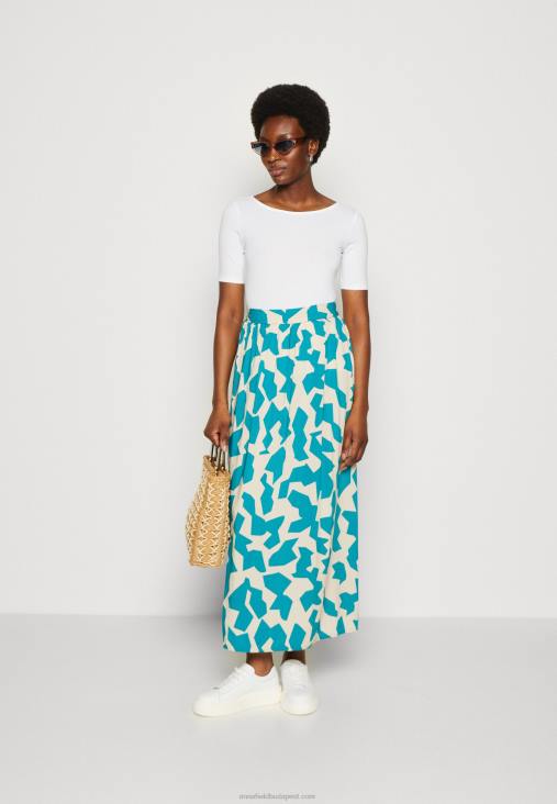 Anna Field nők nyomott póló világoskék/fehér RTVD292