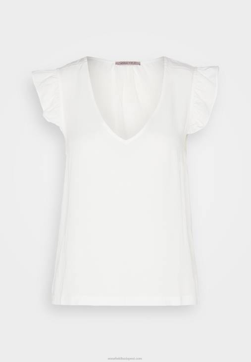 Anna Field nők nyomtatott póló fehér RTVD265