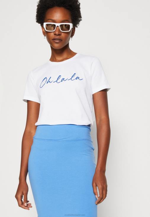 Anna Field nők nyomtatott póló fehér RTVD347