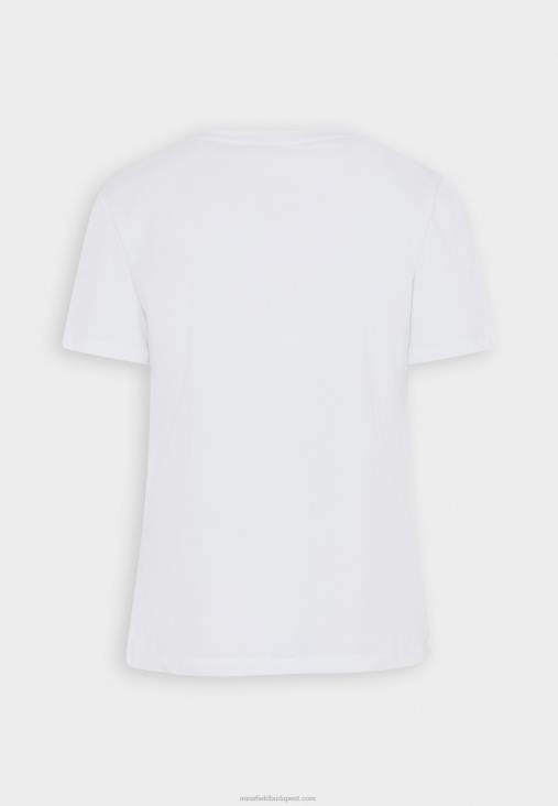 Anna Field nők nyomtatott póló fehér RTVD364