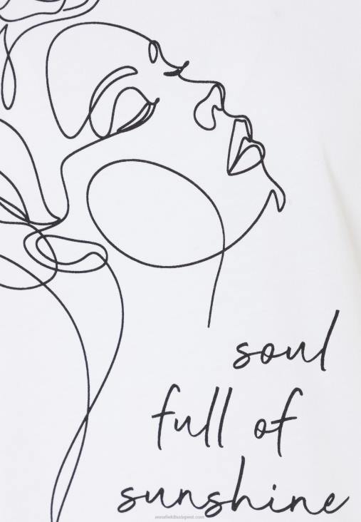 Anna Field nők nyomtatott póló fehér RTVD364